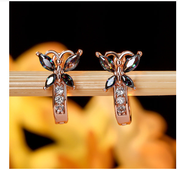 Boucles d’oreilles Papillon en Zircon - StyleNova Paris