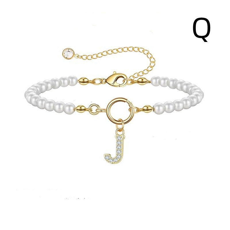 Bracelet Femme Lettre Initiale A-Z – Perles - StyleNova Paris