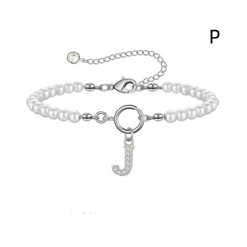 Bracelet Femme Lettre Initiale A-Z – Perles - StyleNova Paris