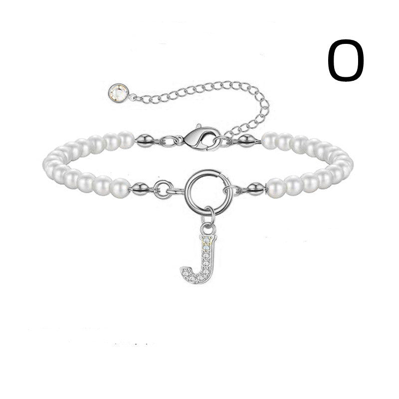 Bracelet Femme Lettre Initiale A-Z – Perles - StyleNova Paris