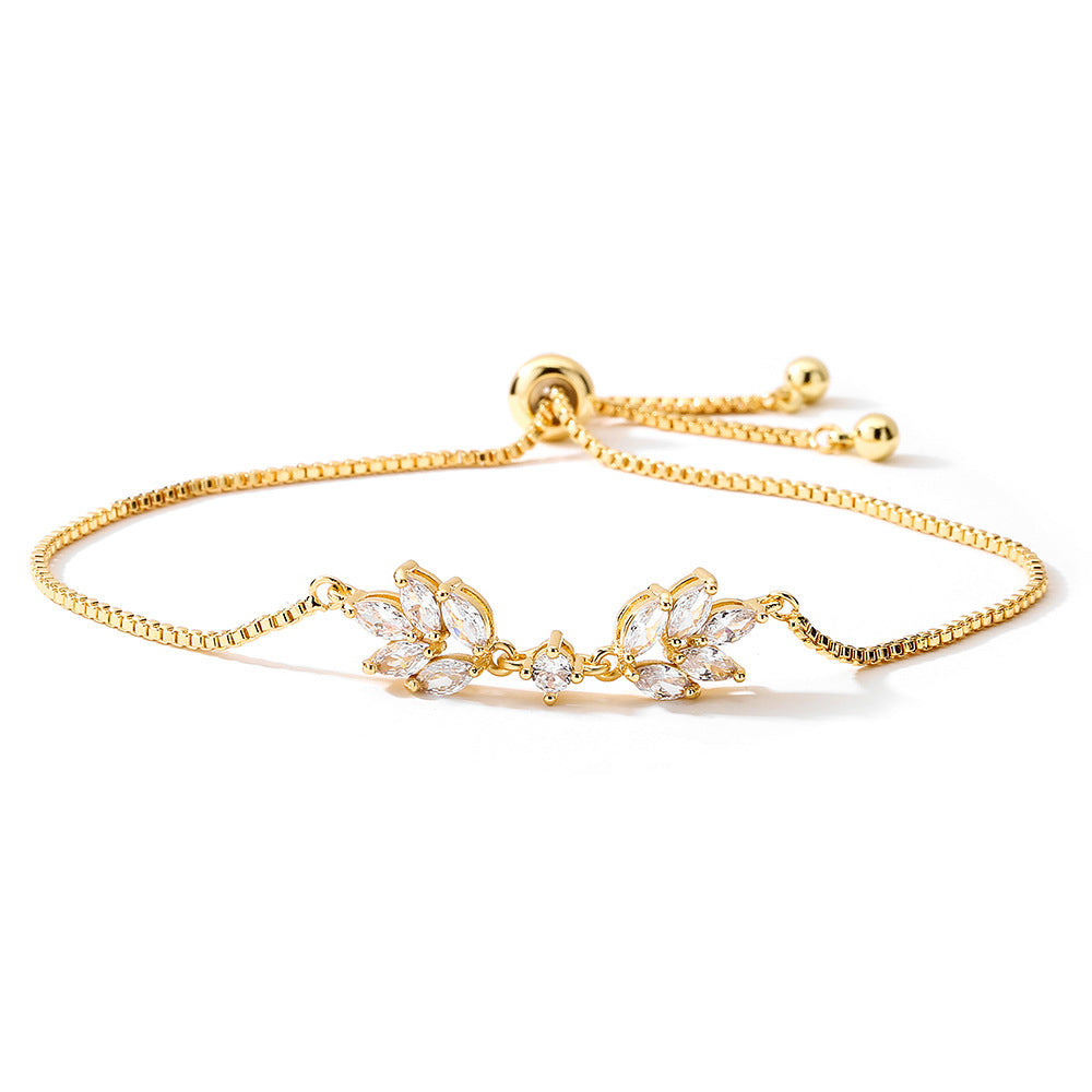 Bracelet stylé en zircon avec zip ajustable - Ma boutique