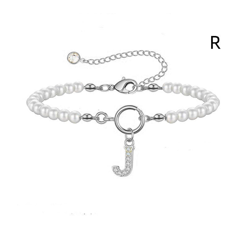 Bracelet Femme Lettre Initiale A-Z – Perles - StyleNova Paris