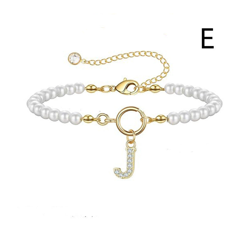Bracelet Femme Lettre Initiale A-Z – Perles - StyleNova Paris