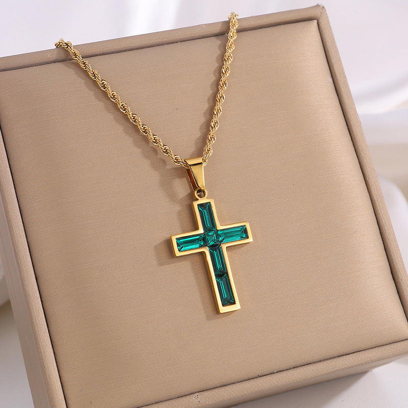 Collier croix en diamant - Ma boutique