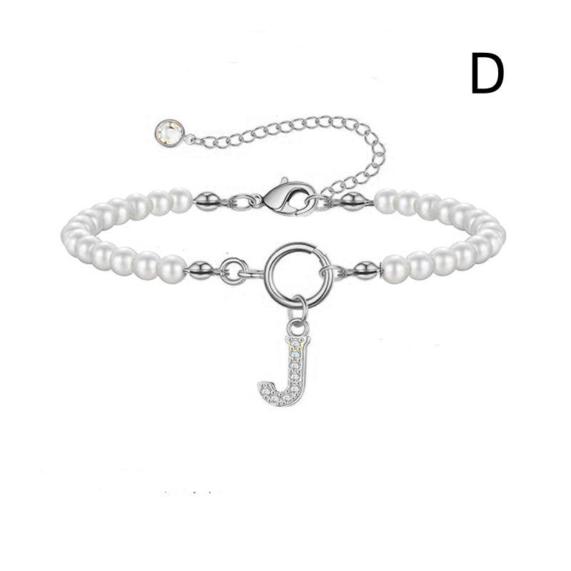 Bracelet Femme Lettre Initiale A-Z – Perles - StyleNova Paris
