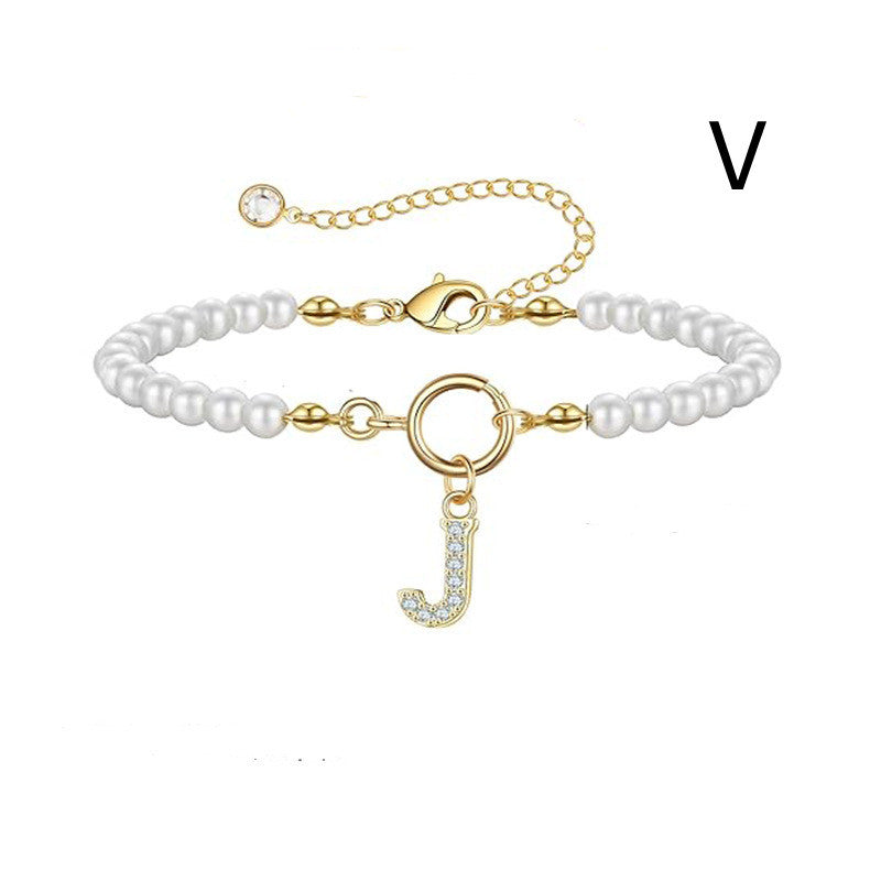 Bracelet Femme Lettre Initiale A-Z – Perles - StyleNova Paris