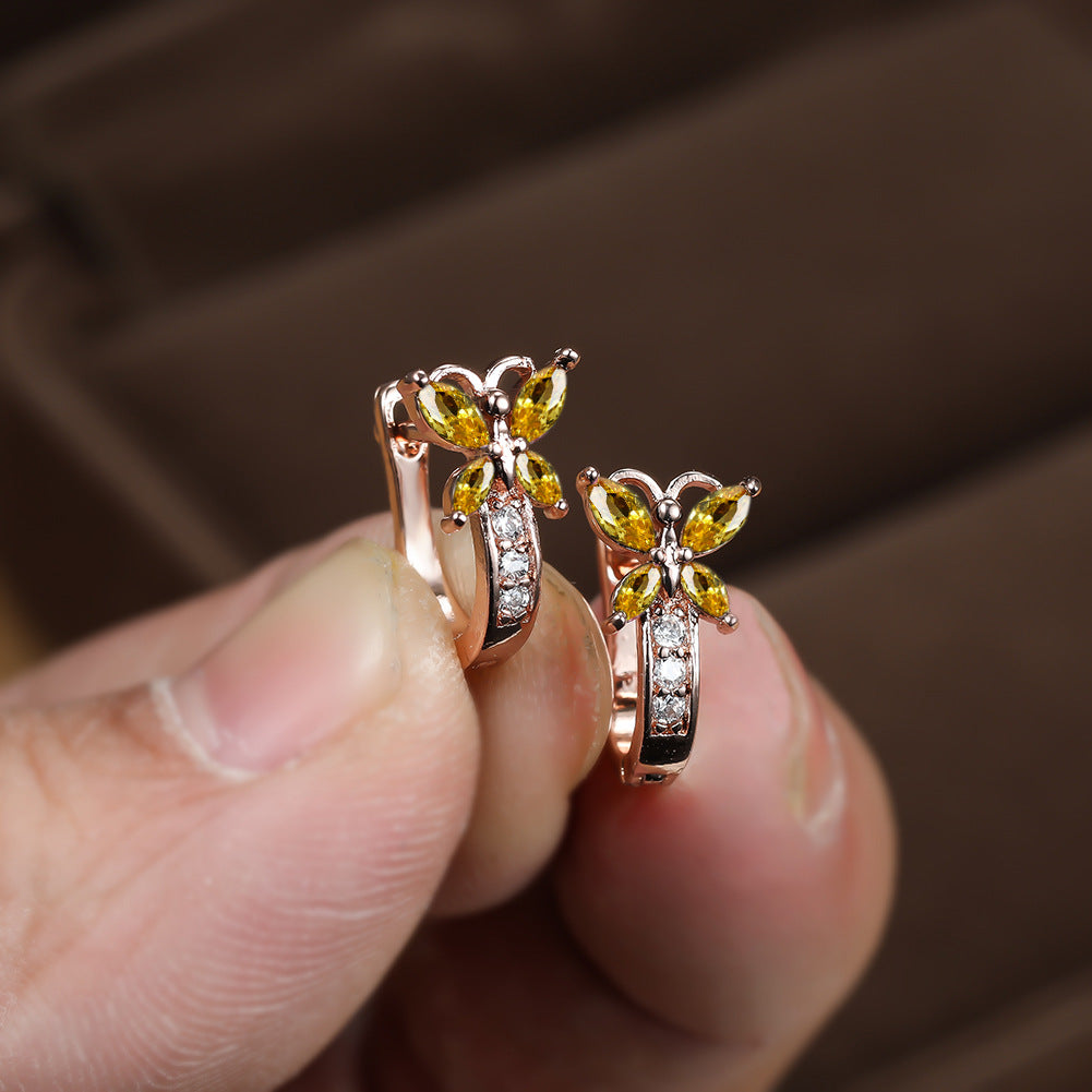 Boucles d’oreilles Papillon en Zircon - StyleNova Paris