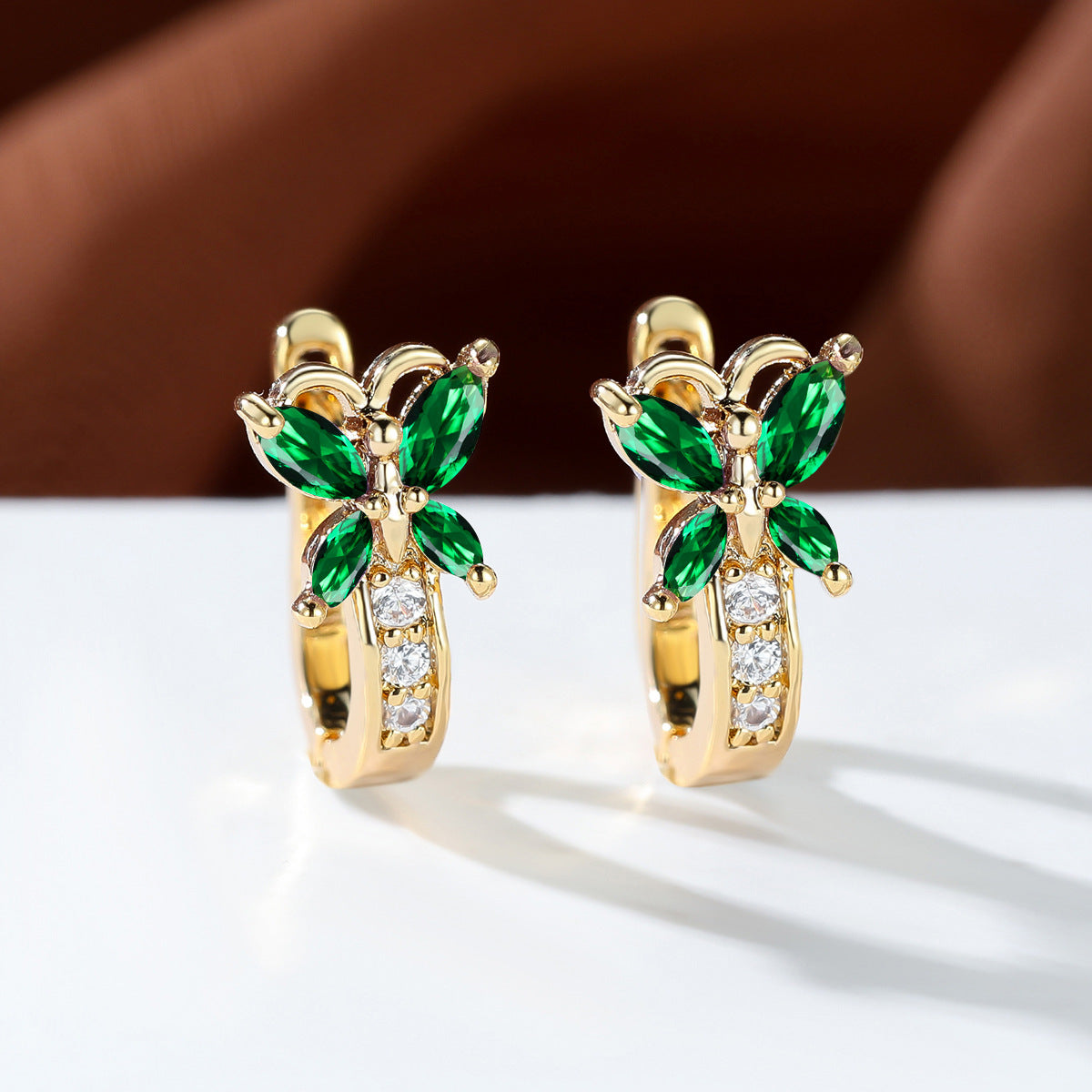 Boucles d’oreilles Papillon en Zircon - StyleNova Paris