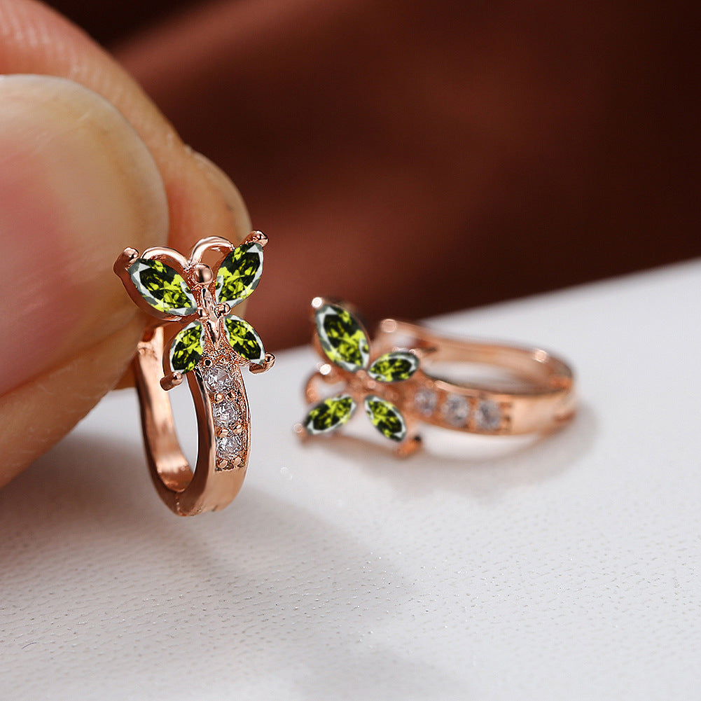 Boucles d’oreilles Papillon en Zircon - StyleNova Paris