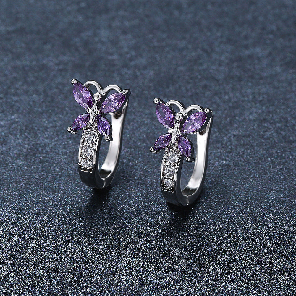 Boucles d’oreilles Papillon en Zircon - StyleNova Paris