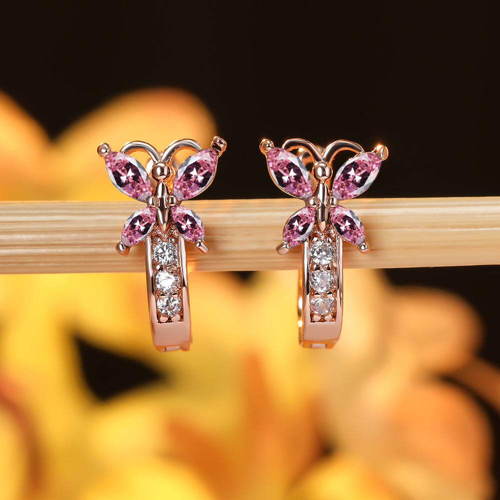 Boucles d’oreilles Papillon en Zircon - StyleNova Paris