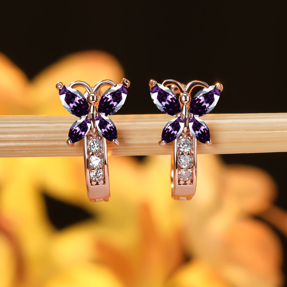 Boucles d’oreilles Papillon en Zircon - StyleNova Paris