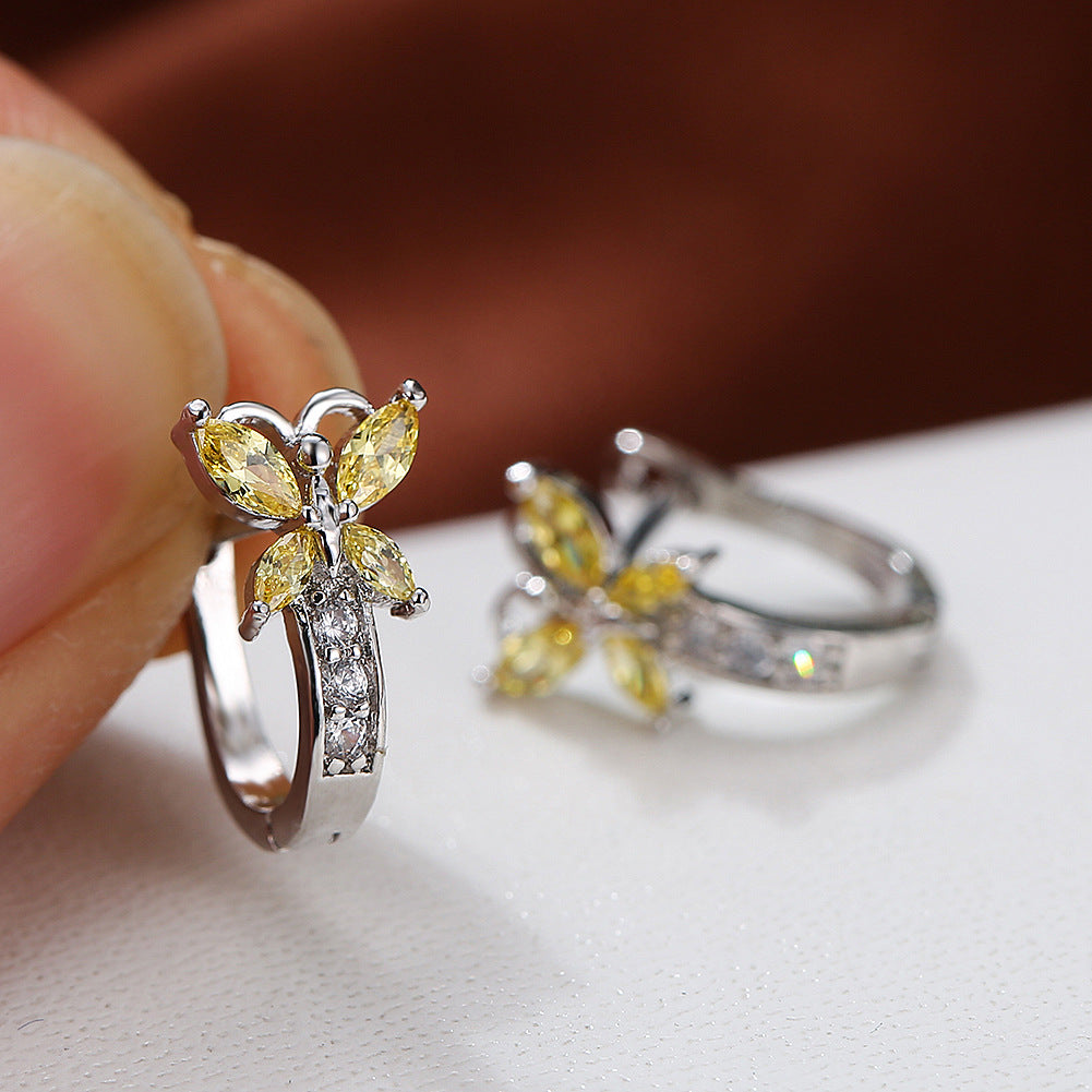 Boucles d’oreilles Papillon en Zircon - StyleNova Paris