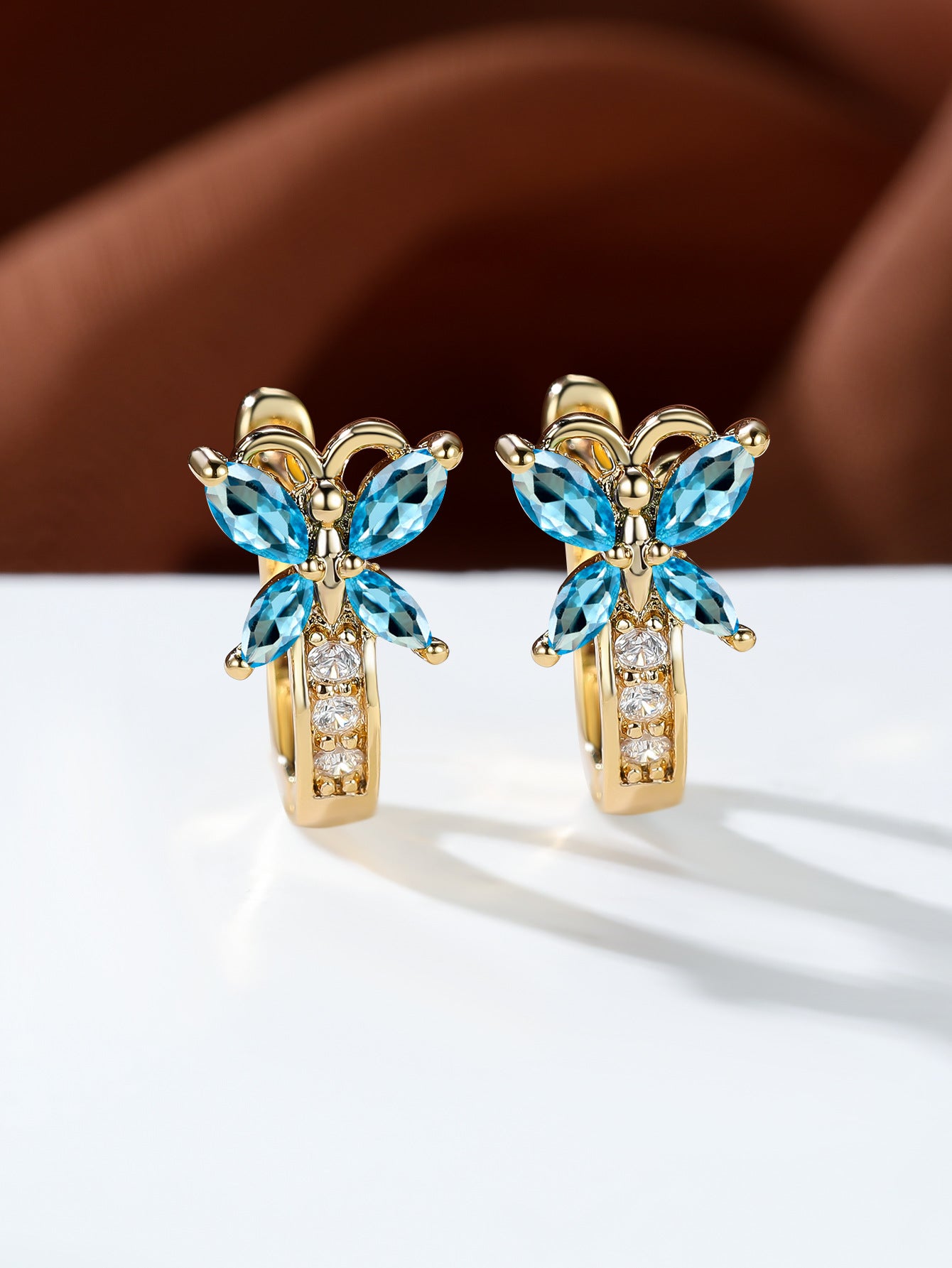 Boucles d’oreilles Papillon en Zircon - StyleNova Paris