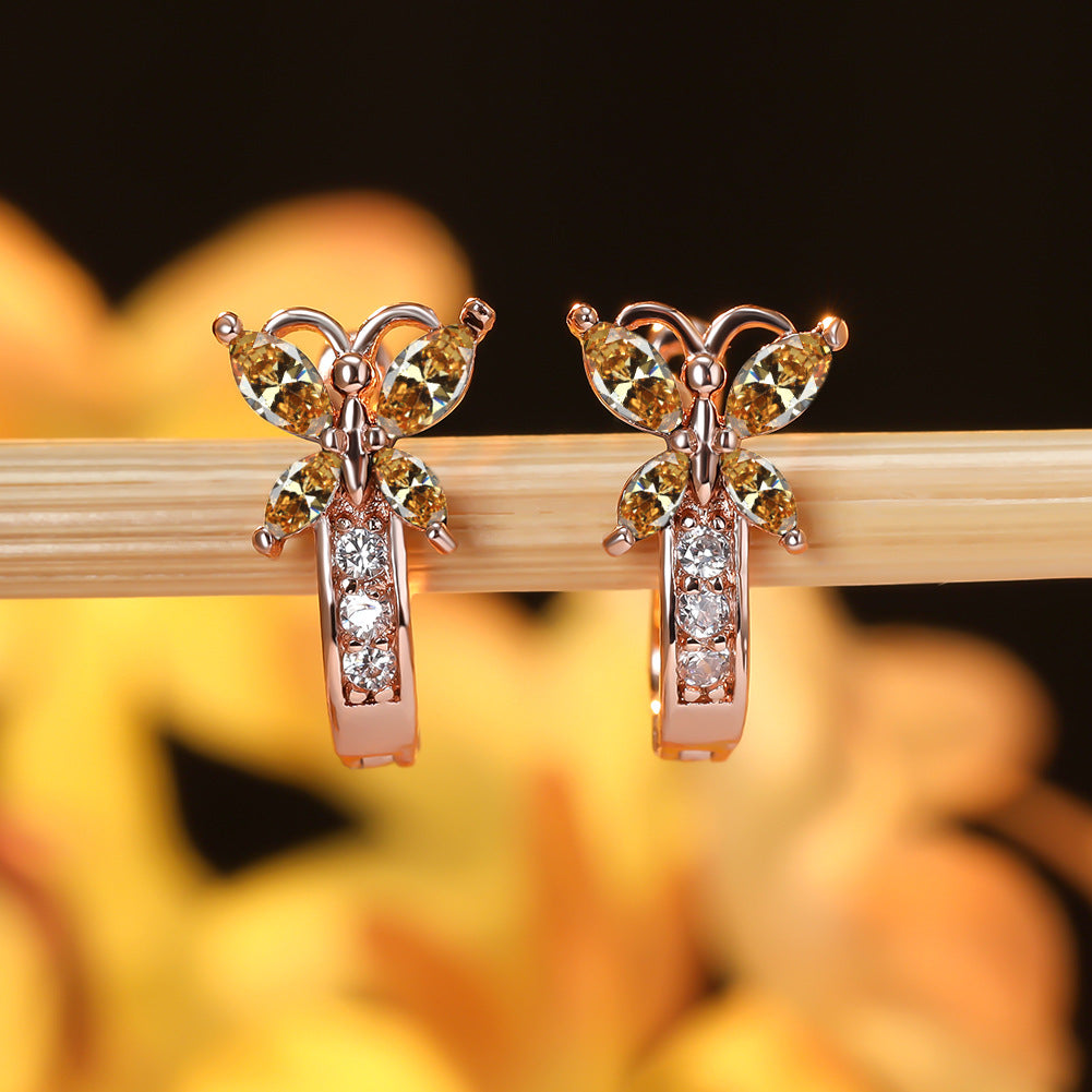 Boucles d’oreilles Papillon en Zircon - StyleNova Paris