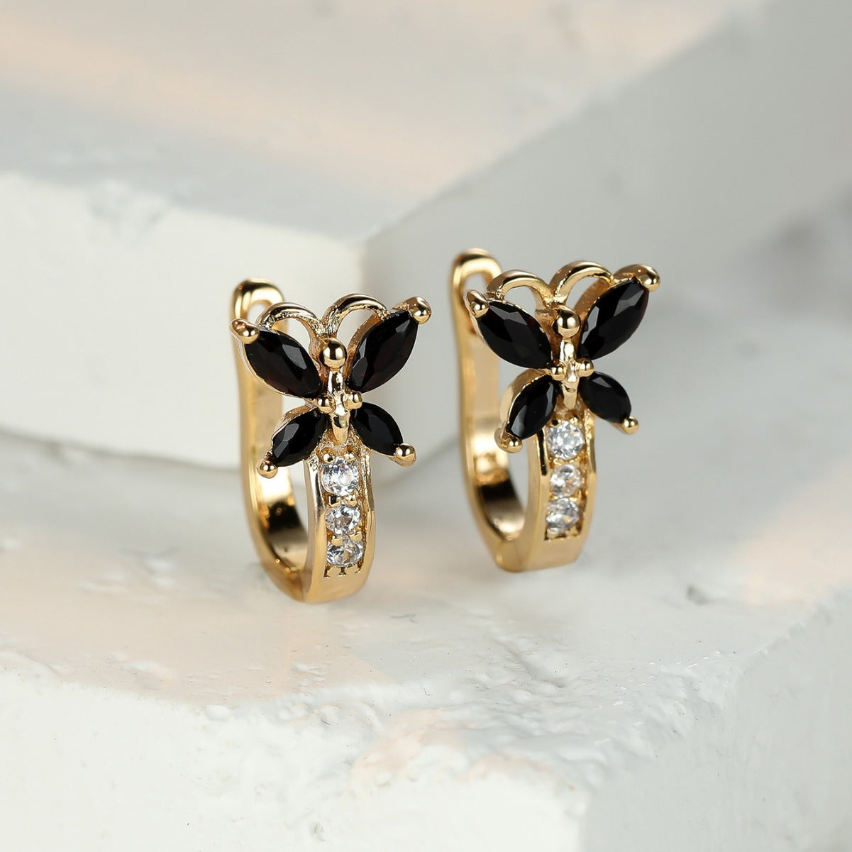 Boucles d’oreilles Papillon en Zircon - StyleNova Paris