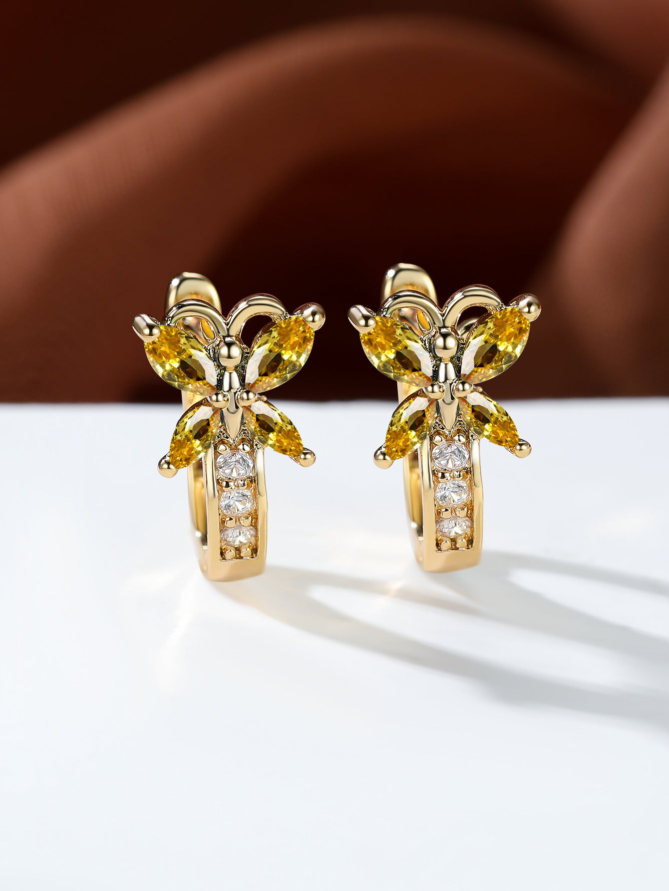 Boucles d’oreilles Papillon en Zircon - StyleNova Paris