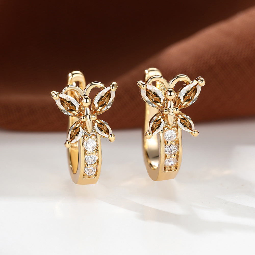 Boucles d’oreilles Papillon en Zircon - StyleNova Paris