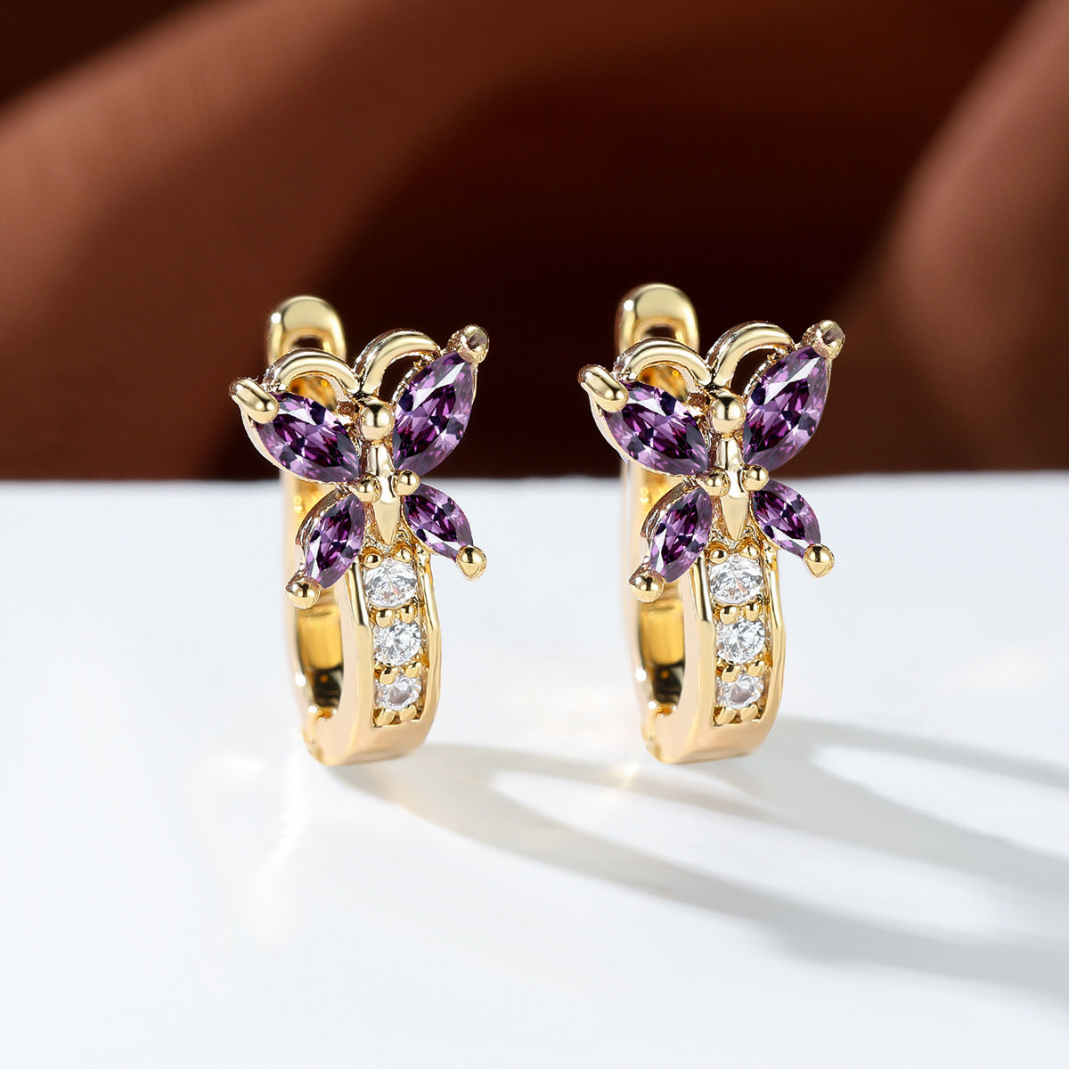 Boucles d’oreilles Papillon en Zircon - StyleNova Paris