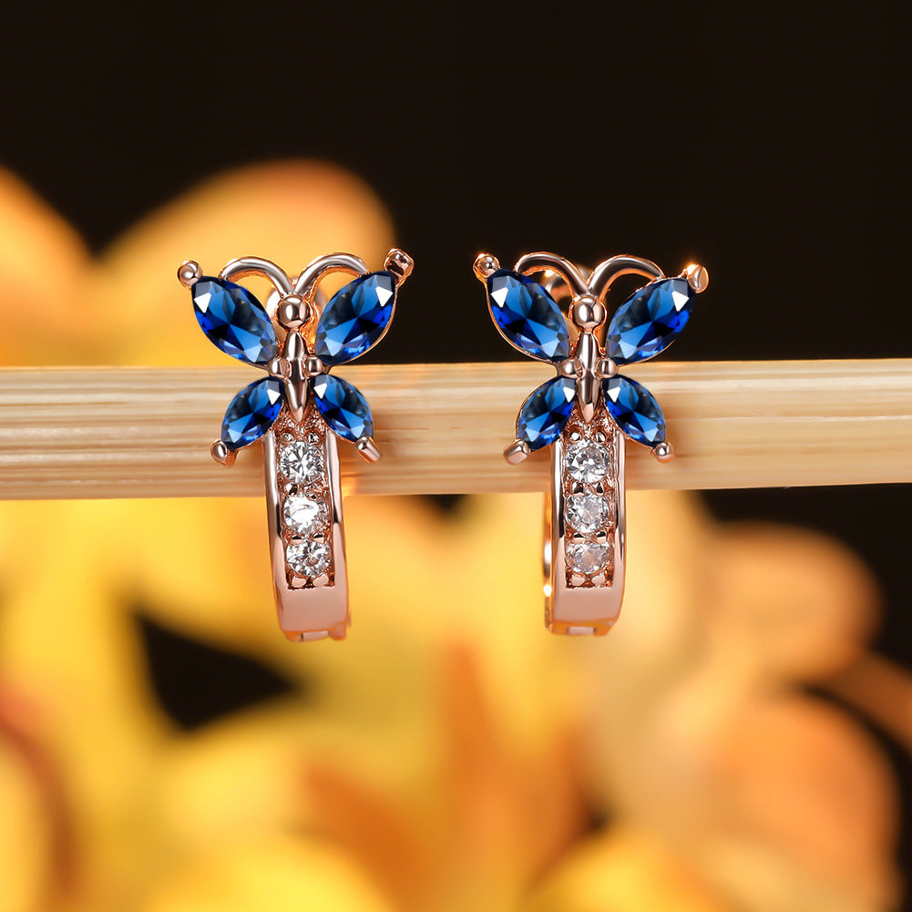 Boucles d’oreilles Papillon en Zircon - StyleNova Paris