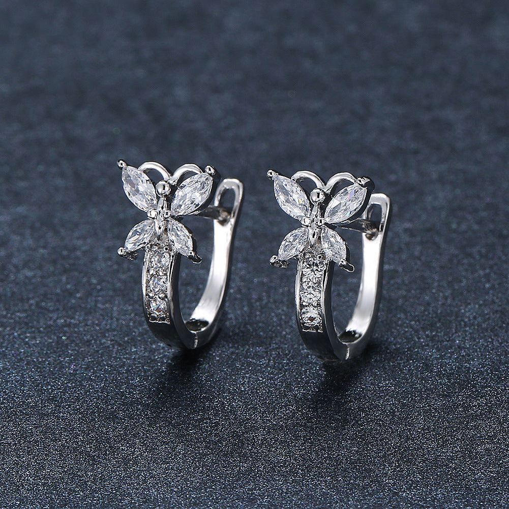 Boucles d’oreilles Papillon en Zircon - StyleNova Paris