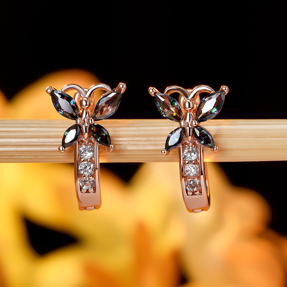 Boucles d’oreilles Papillon en Zircon - StyleNova Paris