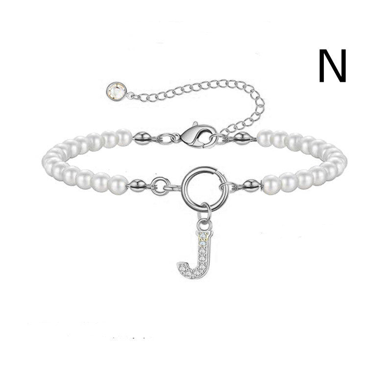 Bracelet Femme Lettre Initiale A-Z – Perles - StyleNova Paris