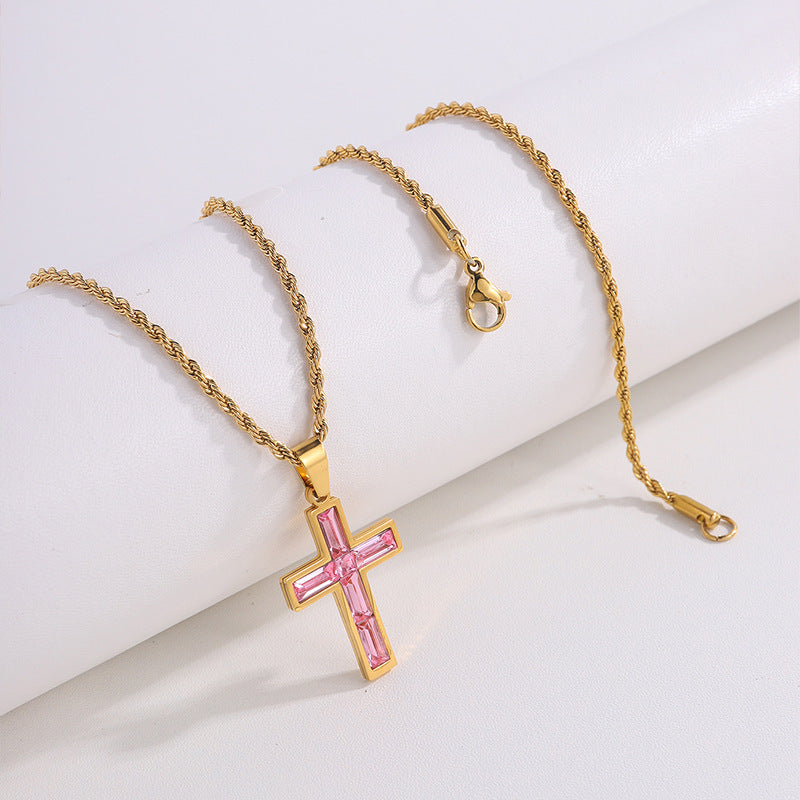 Collier croix en diamant - Ma boutique
