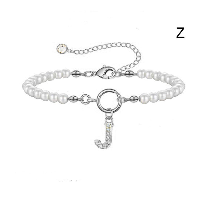 Bracelet Femme Lettre Initiale A-Z – Perles - StyleNova Paris