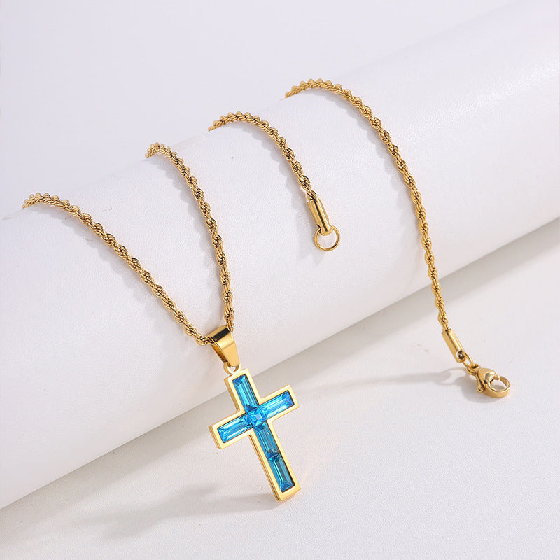 Collier croix en diamant - Ma boutique