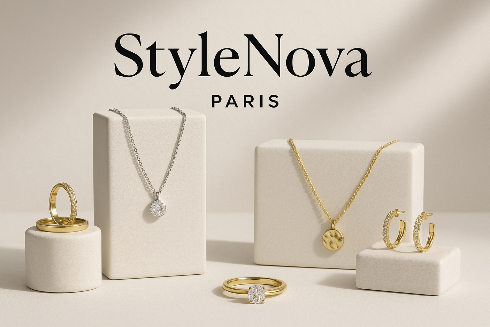 Tu peu supprimer le texte et mettre StyleNova Paris c'est le nom de la marque