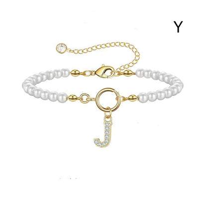 Bracelet Femme Lettre Initiale A-Z – Perles - StyleNova Paris