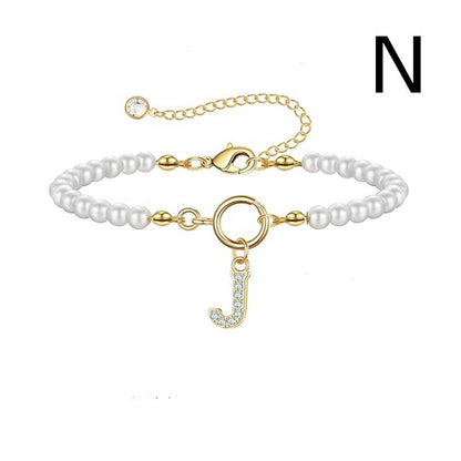 Bracelet Femme Lettre Initiale A-Z – Perles - StyleNova Paris