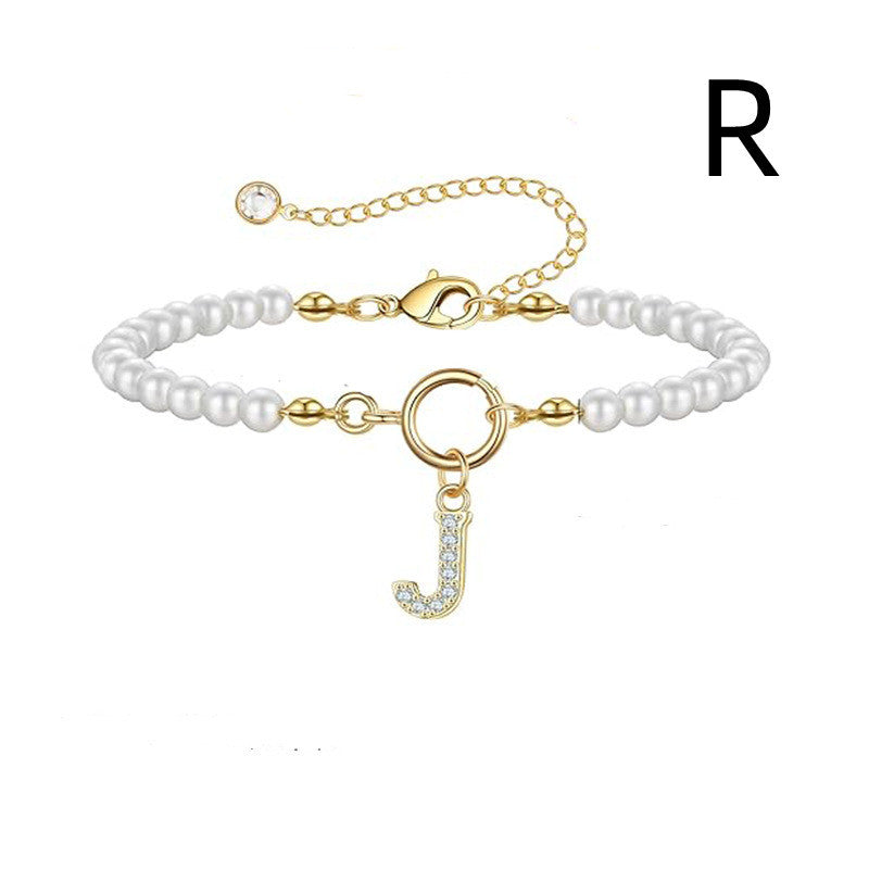 Bracelet Femme Lettre Initiale A-Z – Perles - StyleNova Paris