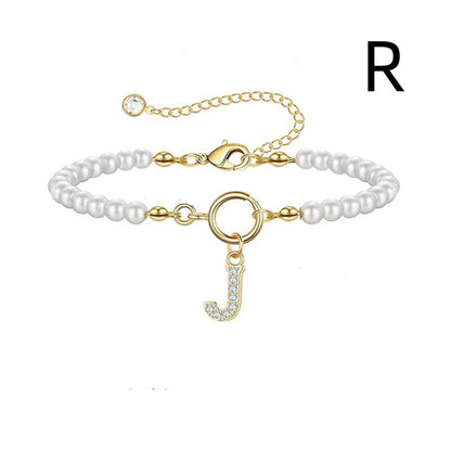 Bracelet Femme Lettre Initiale A-Z – Perles - StyleNova Paris