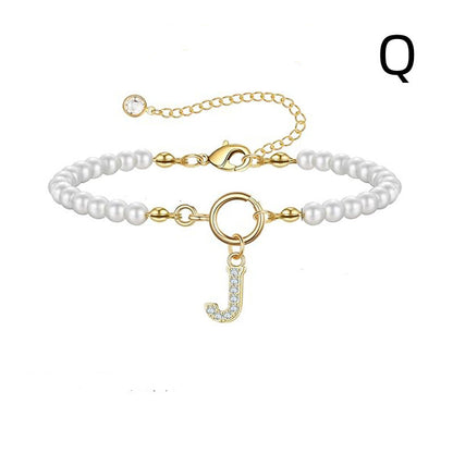 Bracelet Femme Lettre Initiale A-Z – Perles - StyleNova Paris