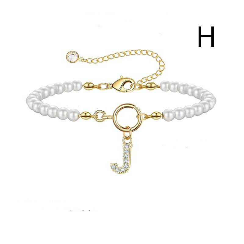 Bracelet Femme Lettre Initiale A-Z – Perles - StyleNova Paris