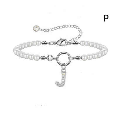 Bracelet Femme Lettre Initiale A-Z – Perles - StyleNova Paris