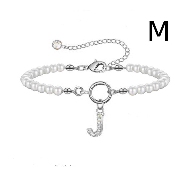 Bracelet Femme Lettre Initiale A-Z – Perles - StyleNova Paris