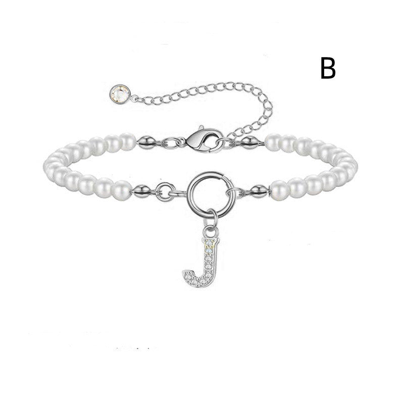 Bracelet Femme Lettre Initiale A-Z – Perles - StyleNova Paris