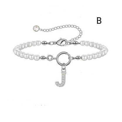Bracelet Femme Lettre Initiale A-Z – Perles - StyleNova Paris
