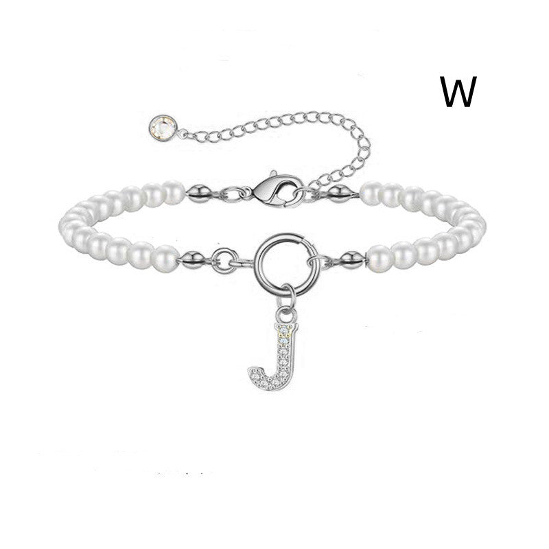 Bracelet Femme Lettre Initiale A-Z – Perles - StyleNova Paris