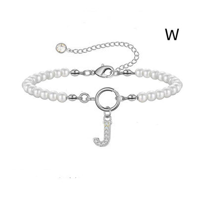 Bracelet Femme Lettre Initiale A-Z – Perles - StyleNova Paris