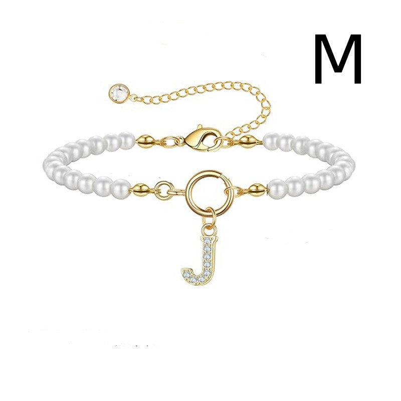 Bracelet Femme Lettre Initiale A-Z – Perles - StyleNova Paris