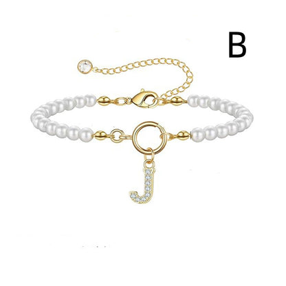 Bracelet Femme Lettre Initiale A-Z – Perles - StyleNova Paris