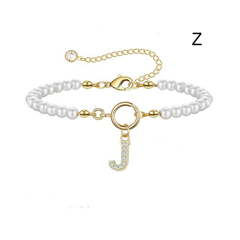 Bracelet Femme Lettre Initiale A-Z – Perles - StyleNova Paris