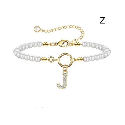 Bracelet Femme Lettre Initiale A-Z – Perles - StyleNova Paris