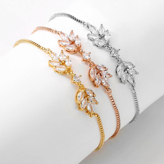 Bracelet stylé en zircon avec zip ajustable - Ma boutique