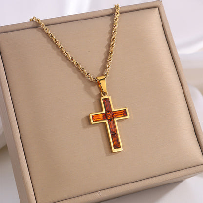 Collier croix en diamant - Ma boutique