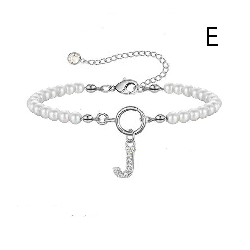 Bracelet Femme Lettre Initiale A-Z – Perles - StyleNova Paris